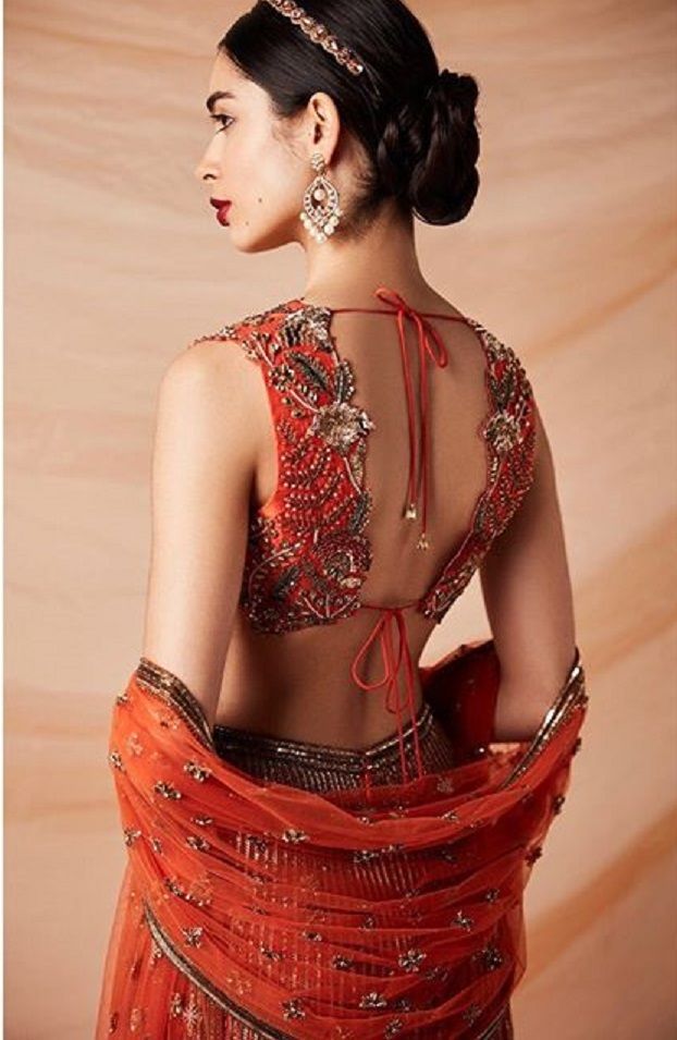 Backless Saree